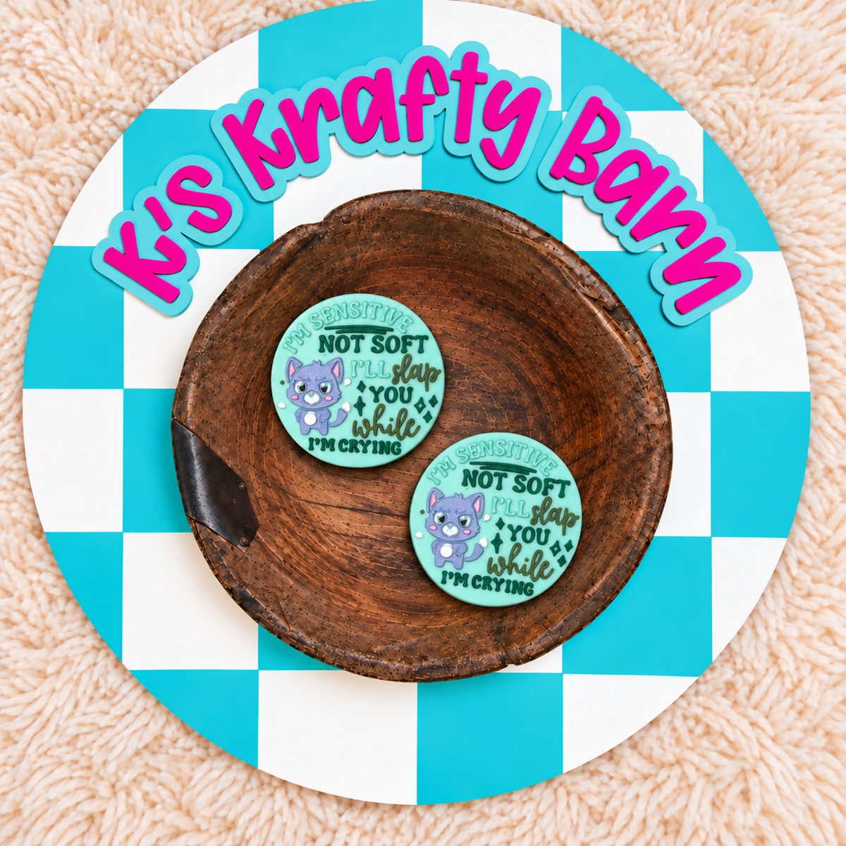 I'm Sensitive Not Soft Kitty Silicone Focal Bead | Exclusive