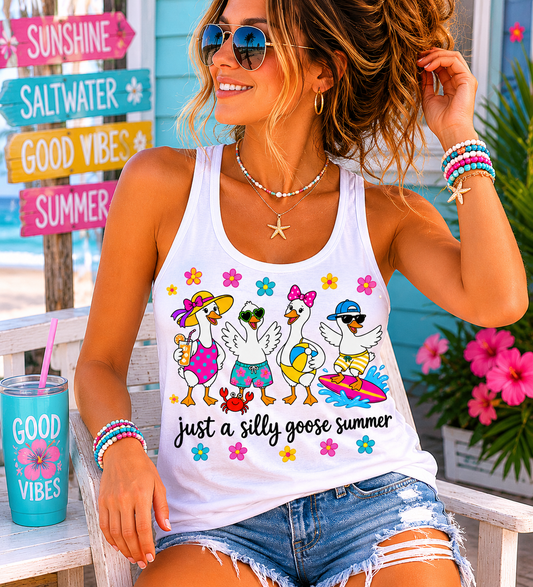 Just A Silly Goose Summer Tank Top