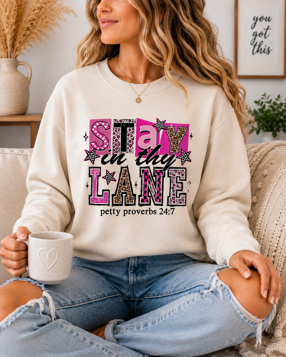 Stay In Thy Lane Crewneck K's Krafty Barn