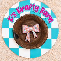 Daisy Striped Bow Silicone Focal Bead