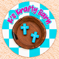 Teal Cross With White Jesus Silicone Focal Bead